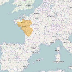 Francia IGN Top25 Zonas Ouest