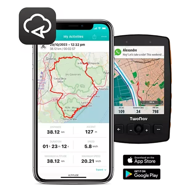 GPS Aventura 2 Plus. El GPS para los deportes más extremos como senderismo y alpinismo. GPS con pantalla muy amplia. Botones físico y táctiles