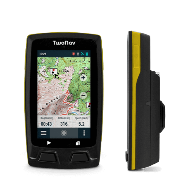 TwoNav Terra, computadora de bicicleta GPS con pantalla ancha de 3.7  pulgadas para montaña, senderismo, MTB, bicicleta con mapas incluidos |  Mejor MTB