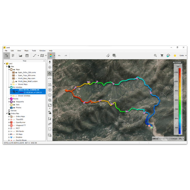 CompeGPS Land von TwoNav, die Software zur Vorbereitung und Analyse von Routen