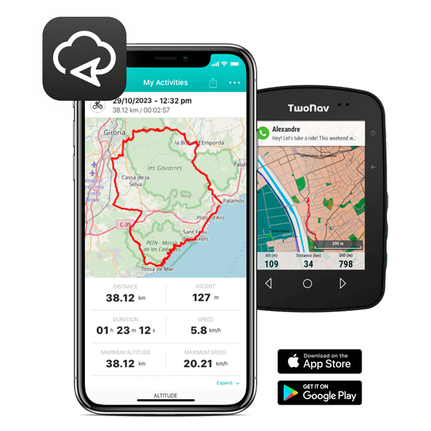 GPS Terra. Für kurze Touren. GPS mit sehr großem Bildschirm. Physische und taktile Tasten. Seine Halterung ermöglicht auch den Einsatz auf dem Bike