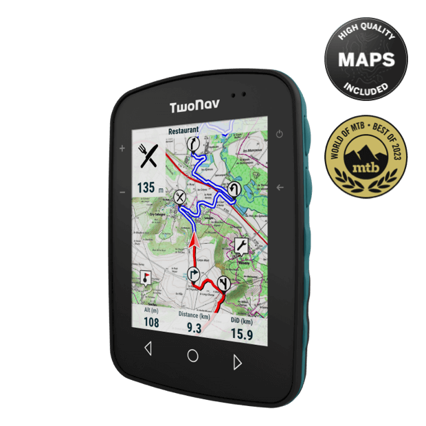 GPS Terra. Uscite di breve durata. GPS con schermo molto ampio. Pulsanti fisici e tattili. Il suo fissaggio ne consente l'utilizzo anche su biciclette