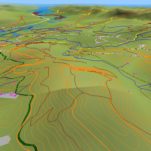 Spain Topo Vectorial 3d