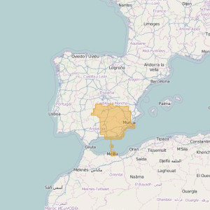 Spain Topo Zones Sur-Este