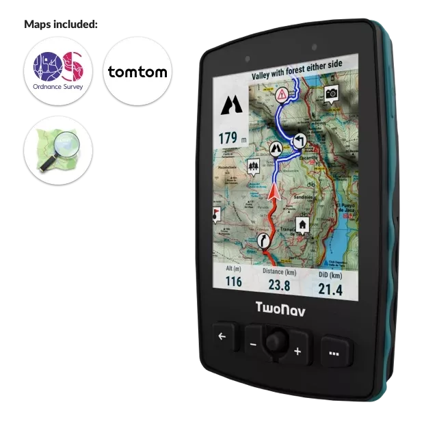 GPS Aventura 2 Plus. The GPS for the most extreme sports such as hiking and mountaineering. GPS with very wide screen. Physical and tactile buttons