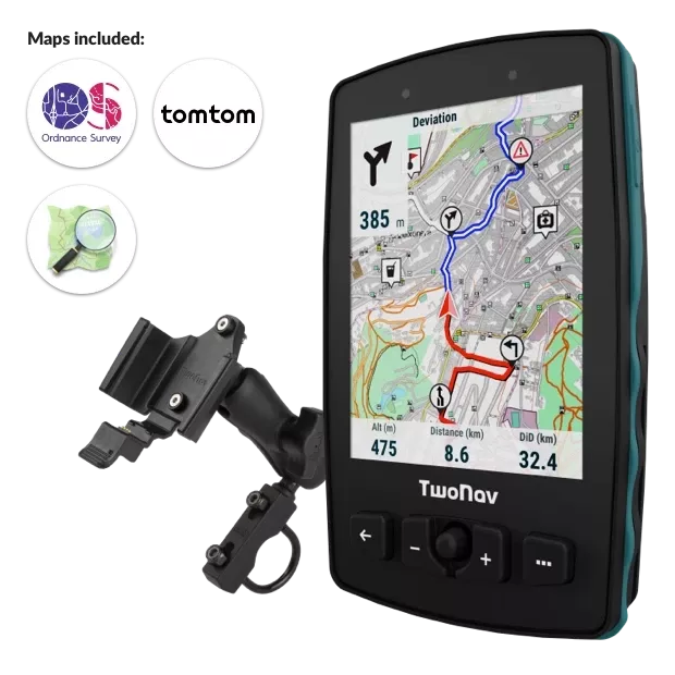 GPS Aventura 2 Plus Motor. The GPS for motor sports. Compatible with Car, 4X4, Quad and Motor. GPS with very wide screen. Physical and tactile buttons
