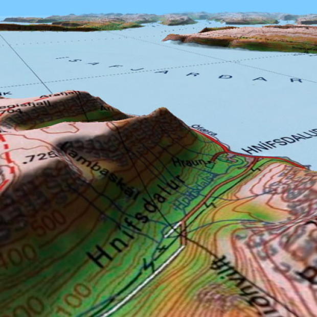 Iceland Topo 50k 3d 1