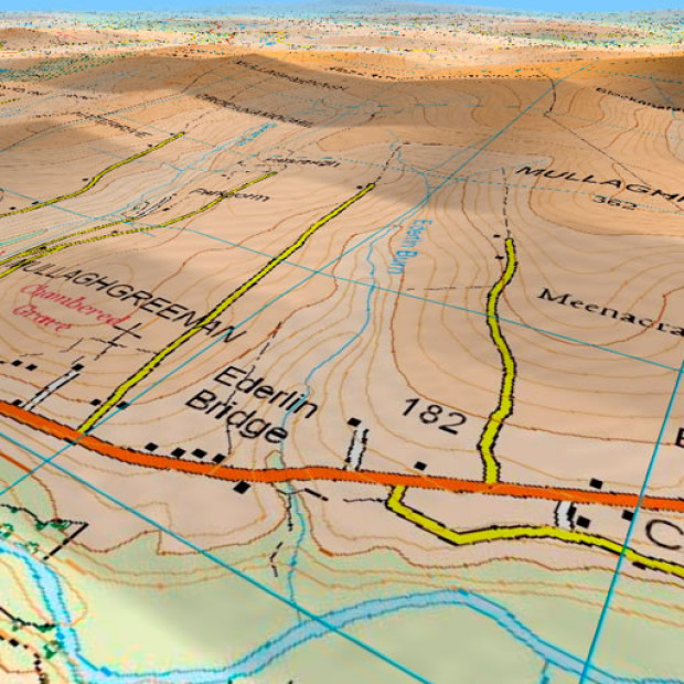 Northern Ireland Topo 3d