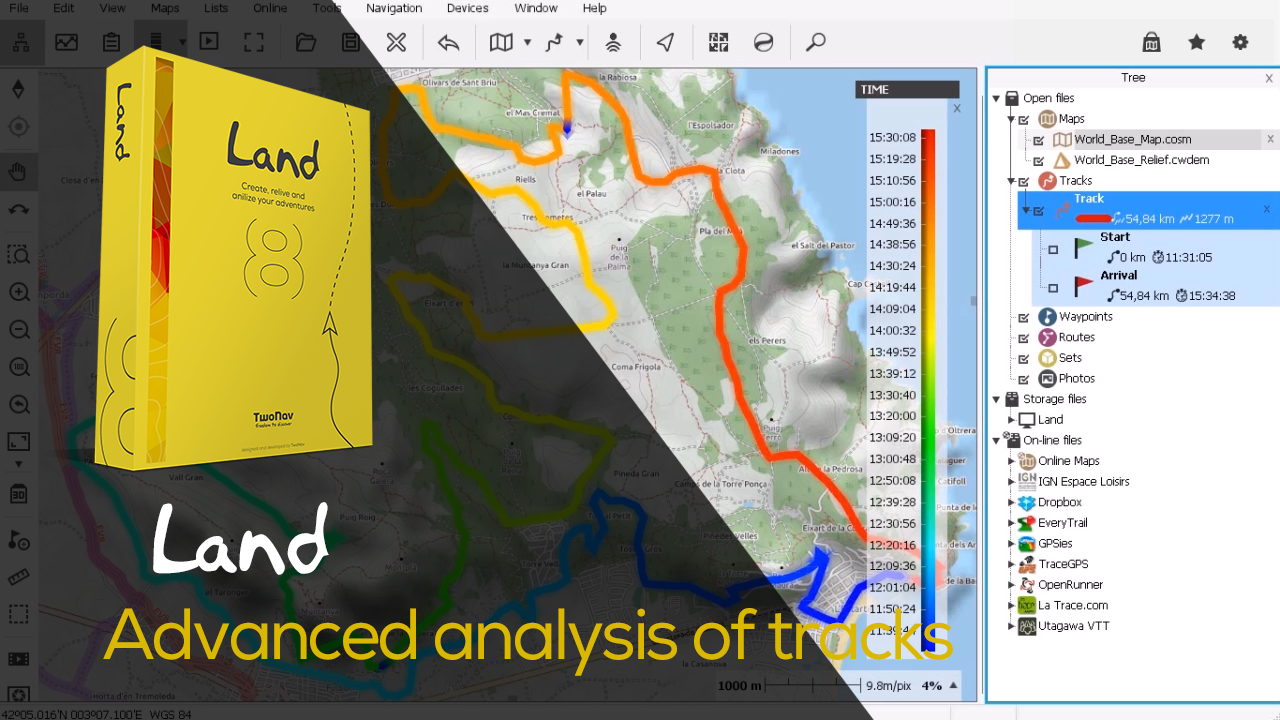 Software LAND: Prepara, transfiere y analiza. Ideal para outdoor